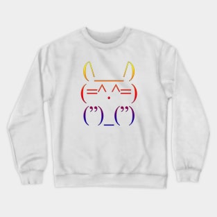 Super Cute Bunny Ascii Art Crewneck Sweatshirt